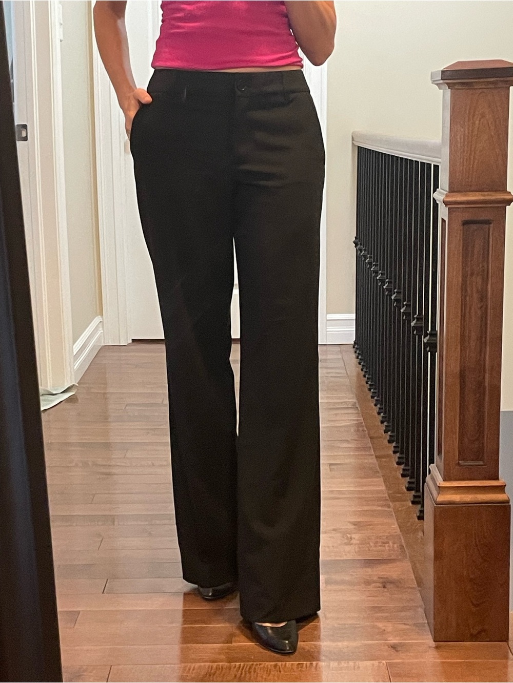 Talbots Black Wide-Leg Womens Trousers